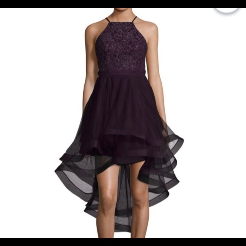 Purple High Low Dress